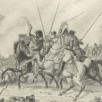 Den napoleonske Generalen Vandamme blir tatt til fange.